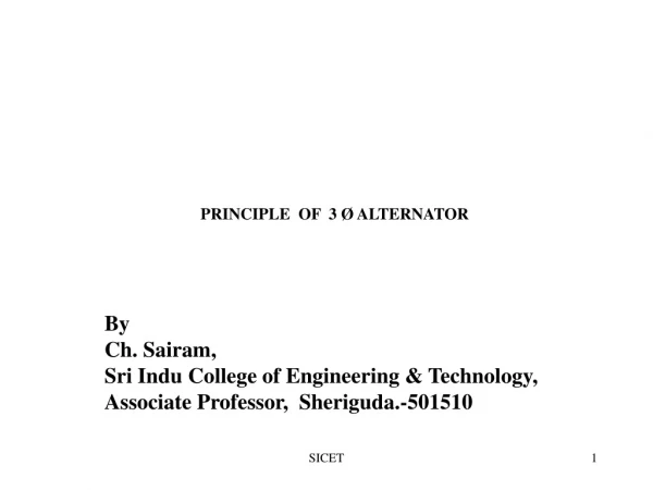 By Ch. Sairam, Sri Indu College of Engineering &amp; Technology,