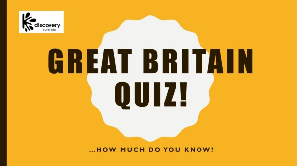 Great Britain quiz!