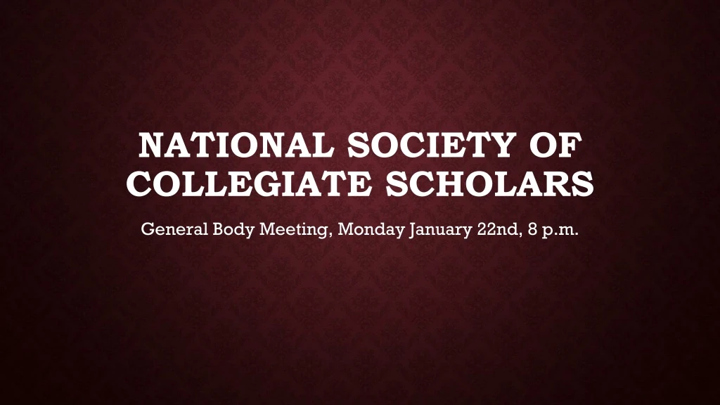 national society of collegiate scholars