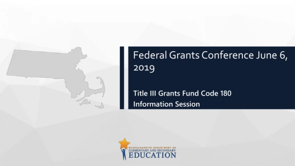 Federal Grants Conference June 6, 2019