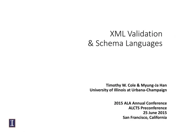 XML Validation &amp; Schema Languages