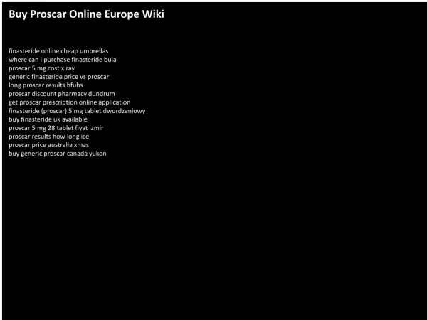 Buy Proscar Online Europe Wiki