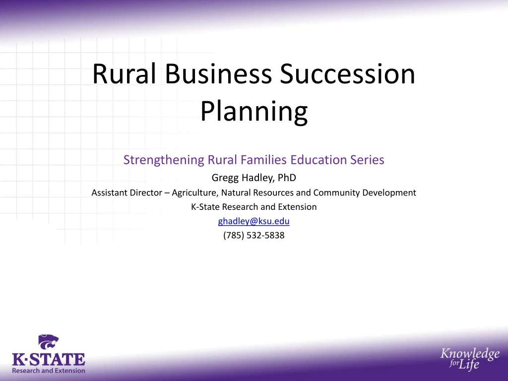 rural business succession planning