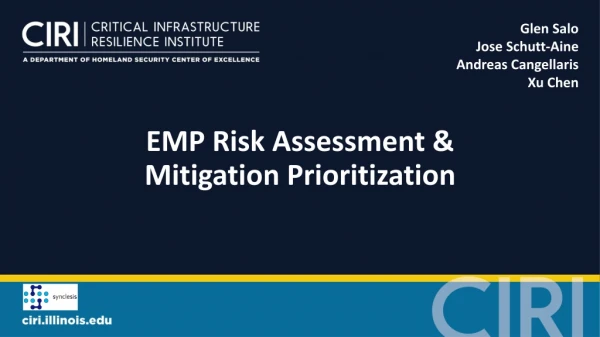 EMP Risk Assessment &amp; Mitigation Prioritization