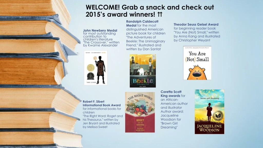 welcome grab a snack and check out 2015 s award winners