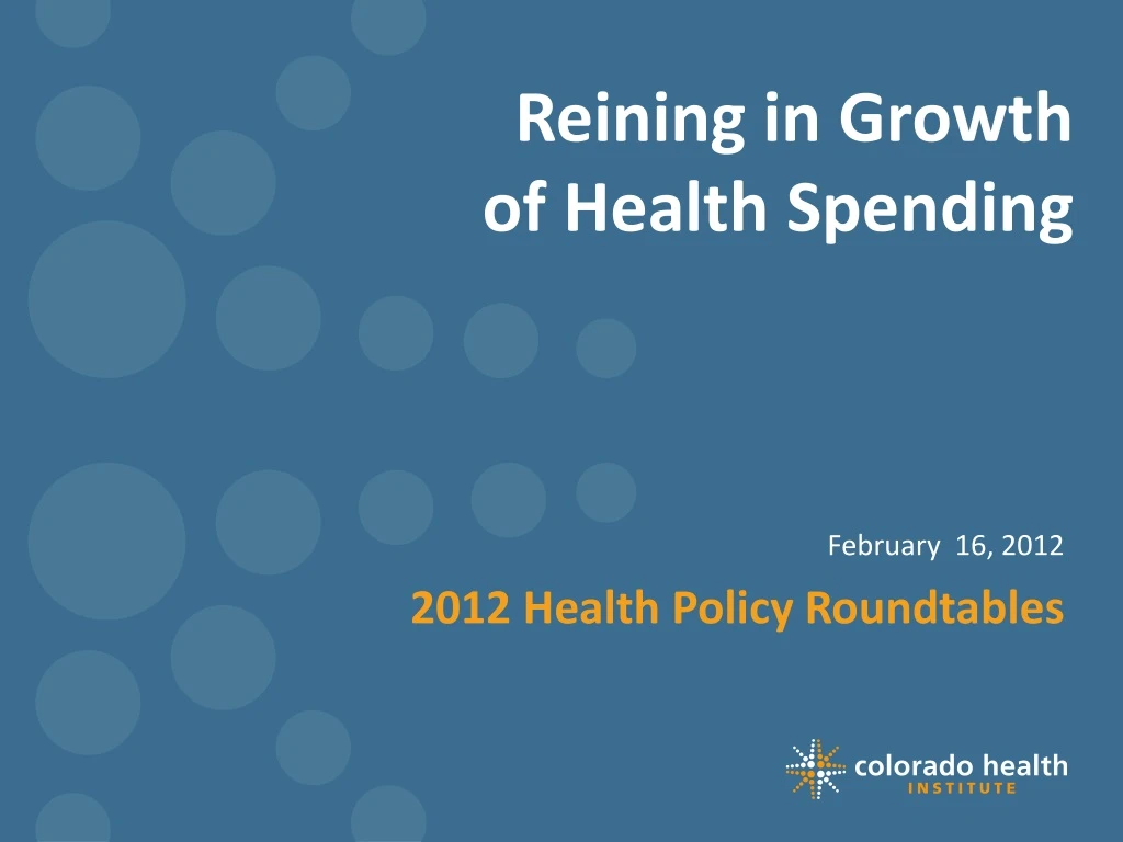 reining in growth of health spending