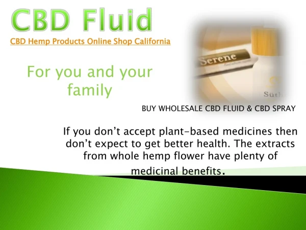 CBD Hemp Products Online Shop California