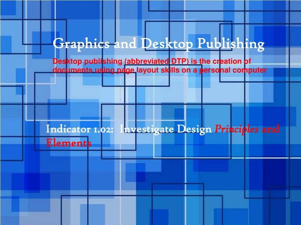 graphics and desktop publishing desktop