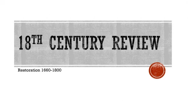 18 th Century Review