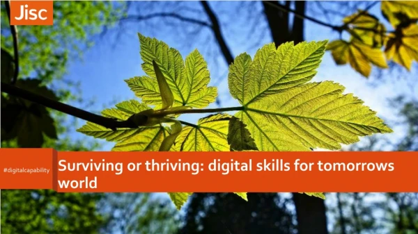 Surviving or thriving: digital skills for tomorrows world