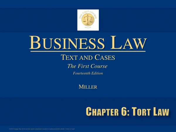 Chapter 6: Tort Law