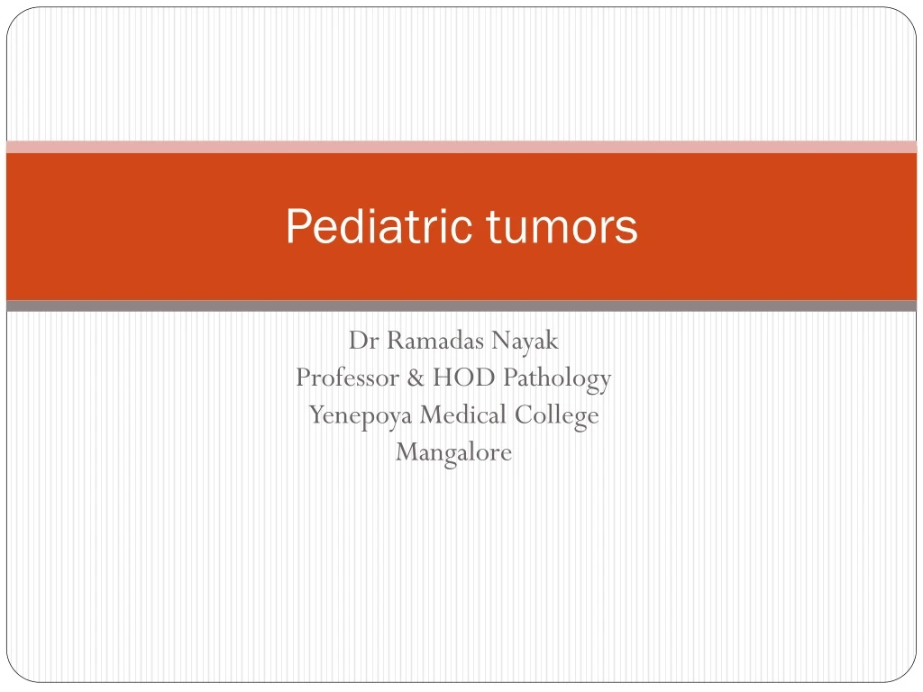 pediatric tumors