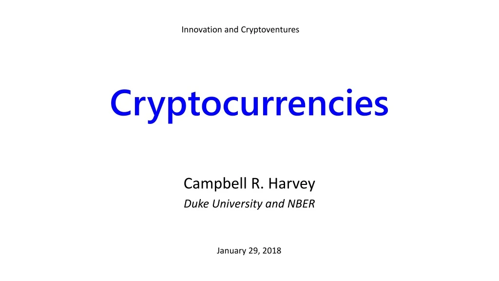 innovation and cryptoventures