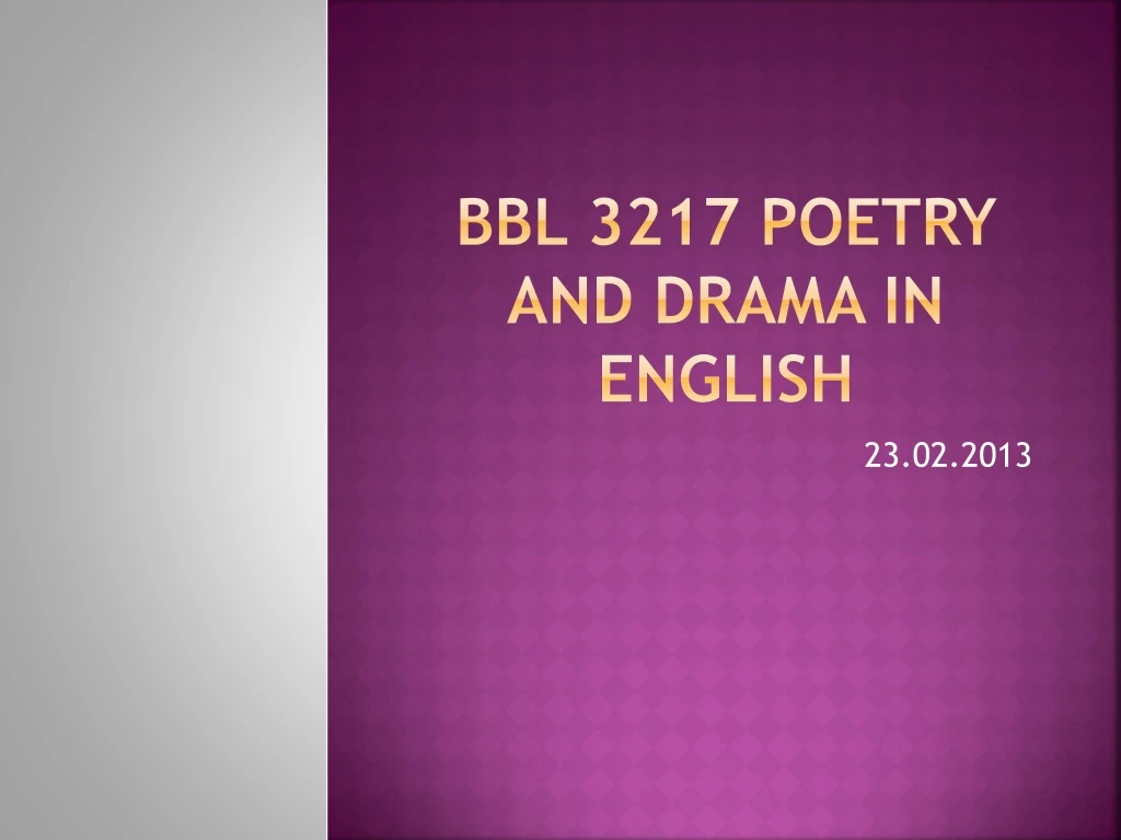 bbl 3217 poetry and drama in english