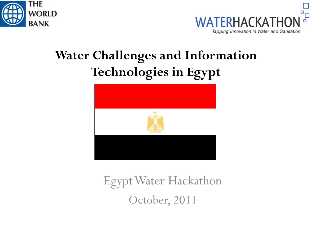 water challenges and information technologies in egypt