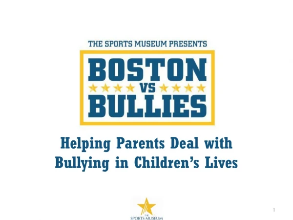 Helping Parents Deal with Bullying in Children’s Lives