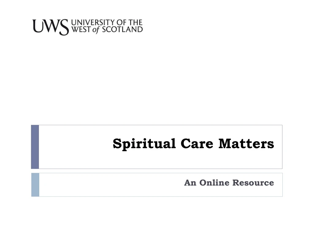 spiritual care matters