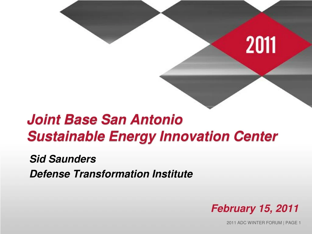 joint base san antonio sustainable energy innovation center