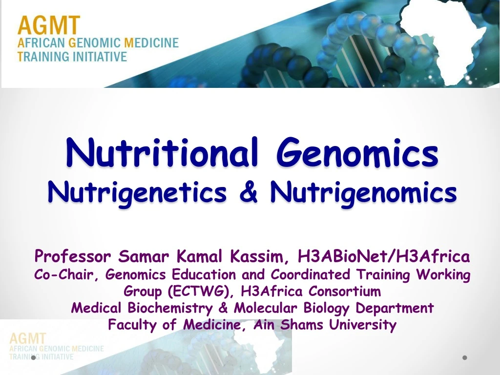 nutritional genomics nutrigenetics nutrigenomics