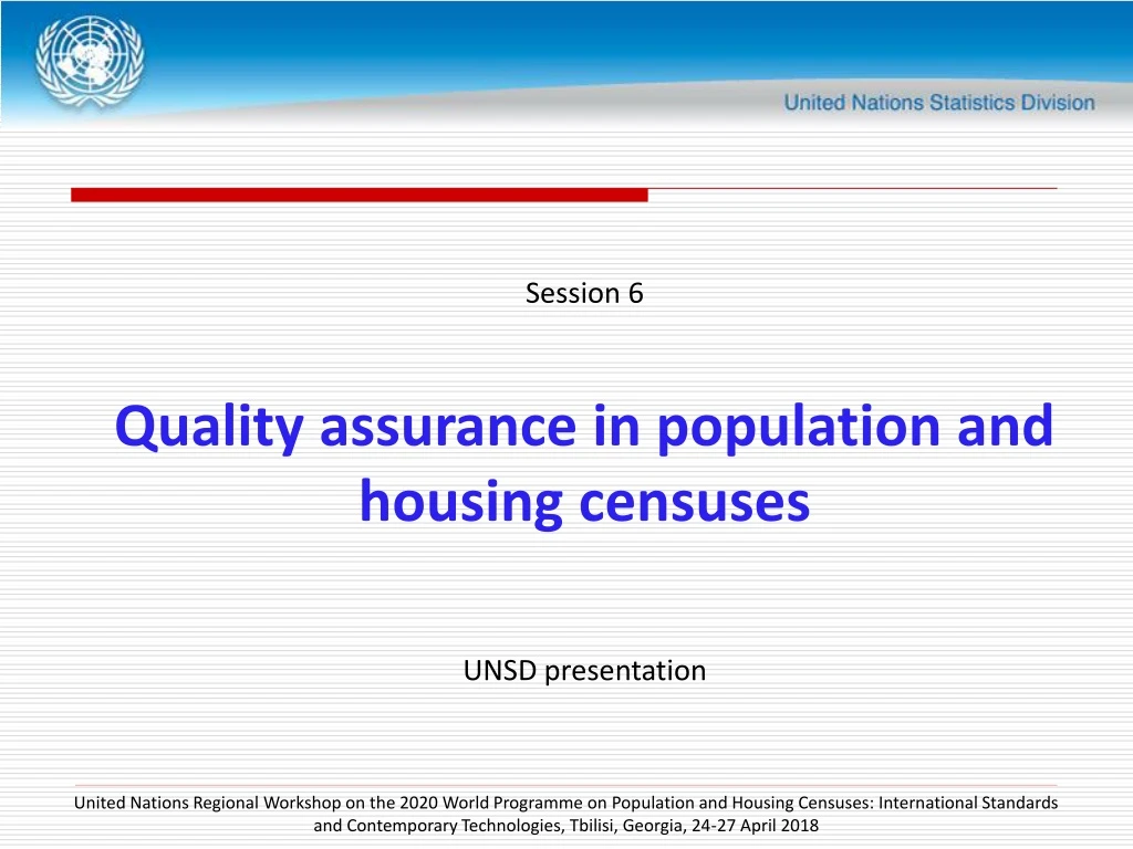 session 6 quality assurance in population