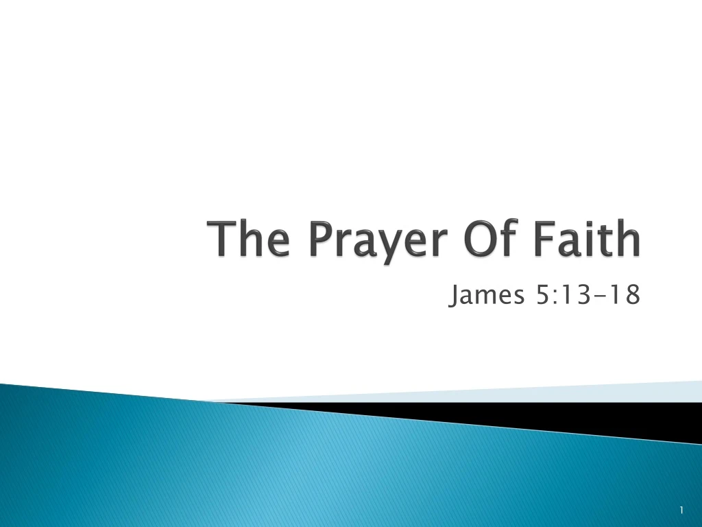 the prayer of faith