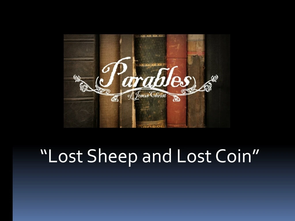 lost sheep and lost coin
