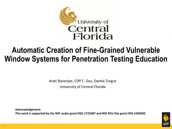 Automatic Creation of Fine-Grained Vulnerable Window Systems for Penetration Testing Education