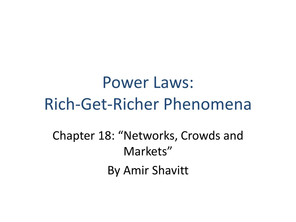 power laws rich get richer phenomena
