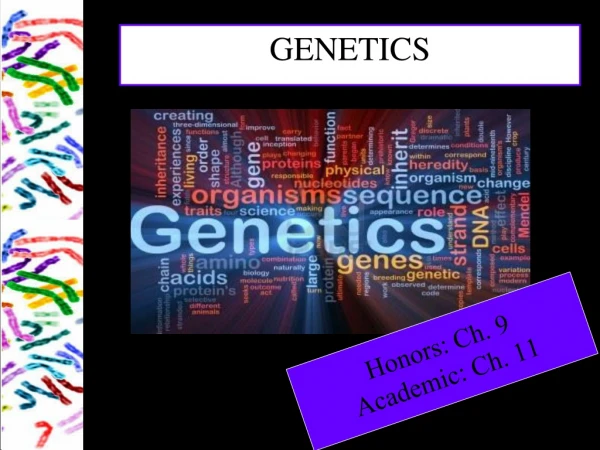 Honors: Ch. 9 Academic: Ch. 11