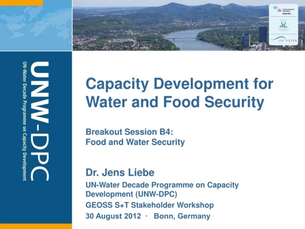 Capacity Development for Water and Food Security