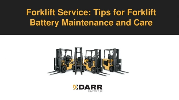 Forklift Battery Repair
