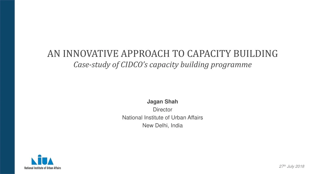 an innovative approach to capacity building case study of cidco s capacity building programme