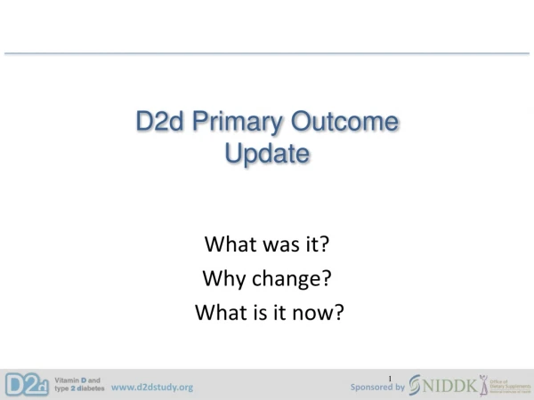 D2d Primary Outcome Update