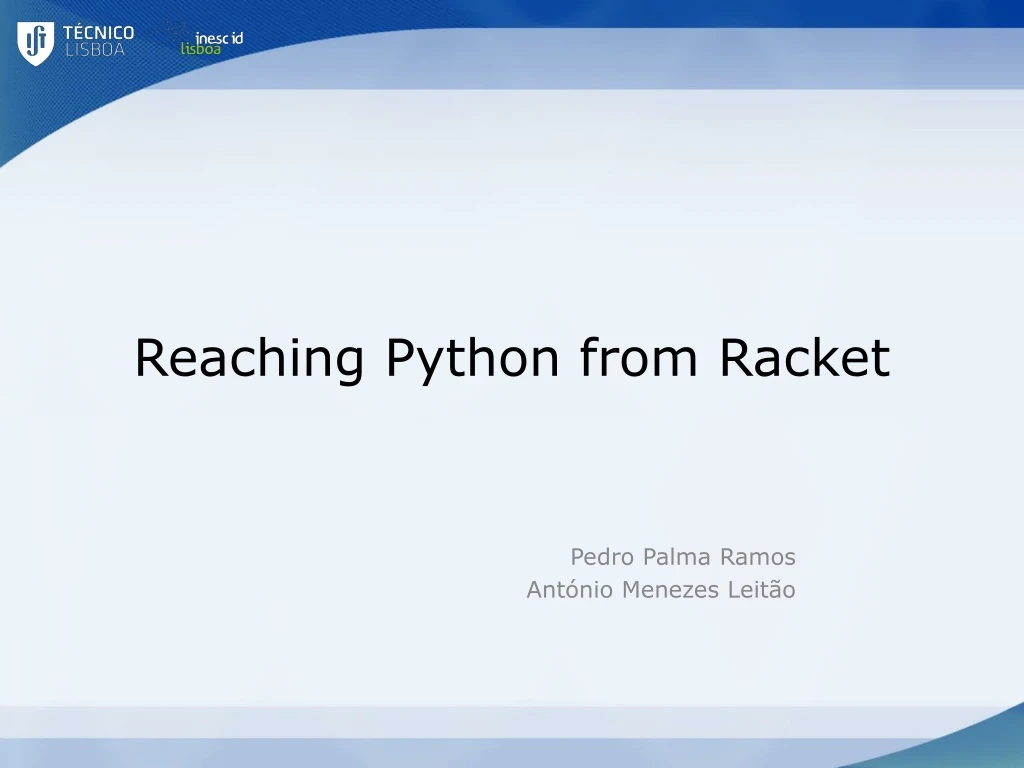 reaching python from racket