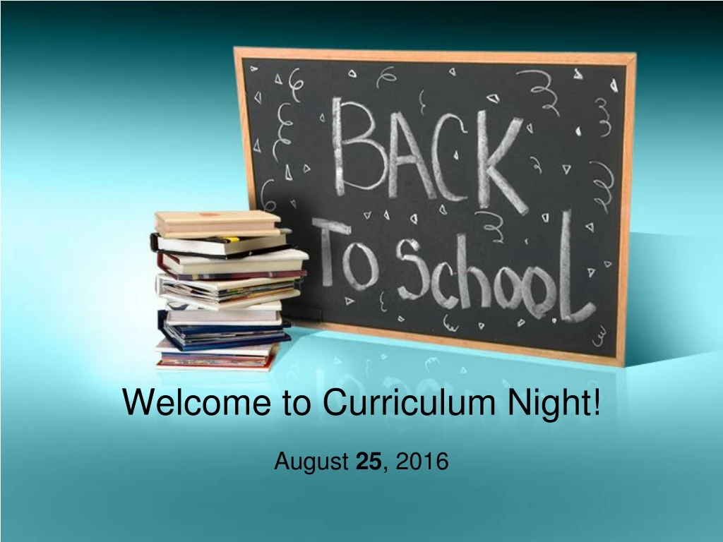 welcome to curriculum night