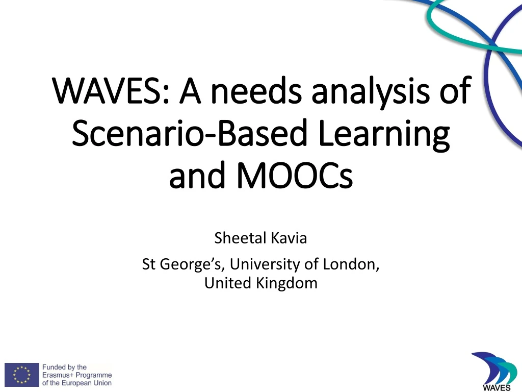 waves a needs analysis of scenario based learning and moocs
