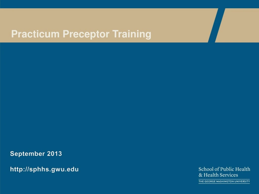 practicum preceptor training