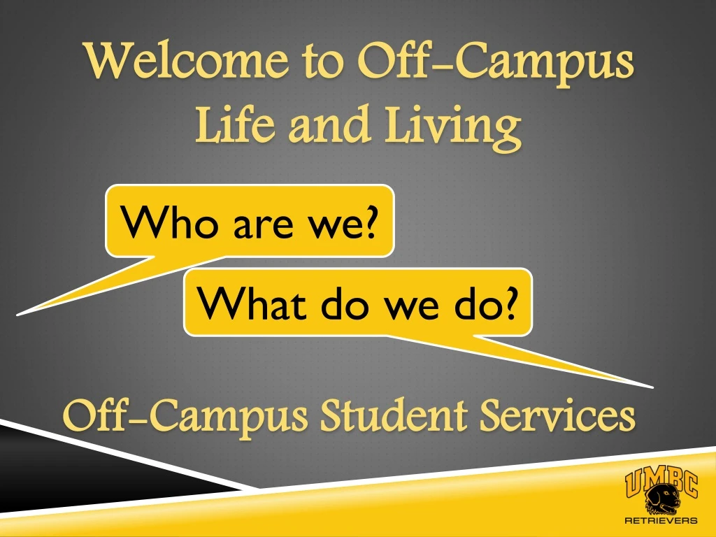 welcome to off campus life and living