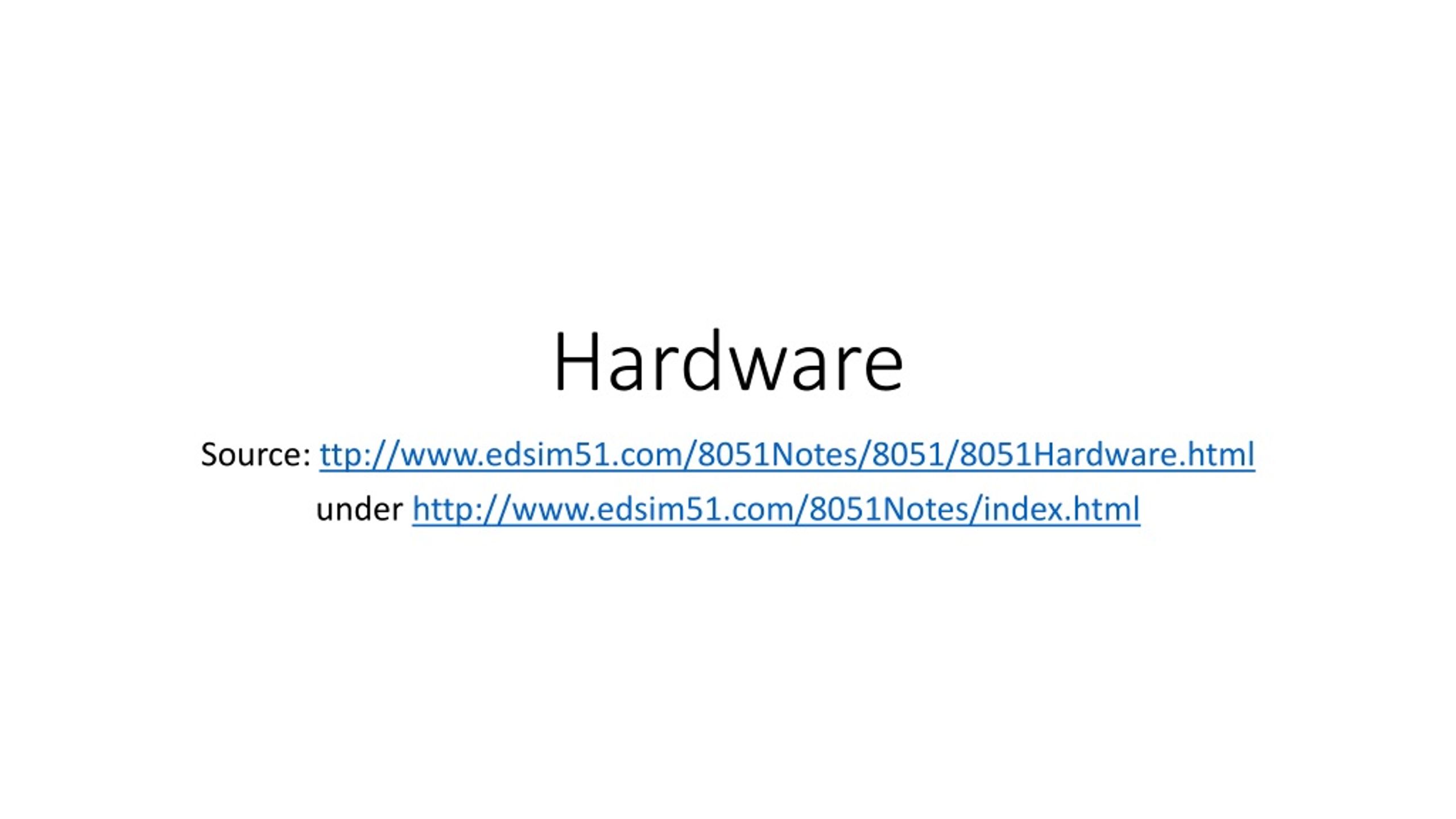 Intel MCS-51 Microcontroller Family - slide 1