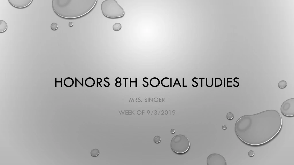 honors 8th social studies