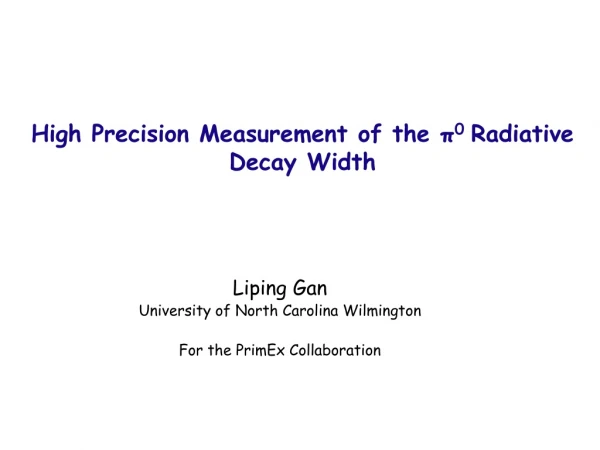 High Precision Measurement of the ? 0 Radiative Decay Width