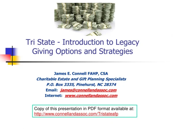 Tri State - Introduction to Legacy Giving Options and Strategies