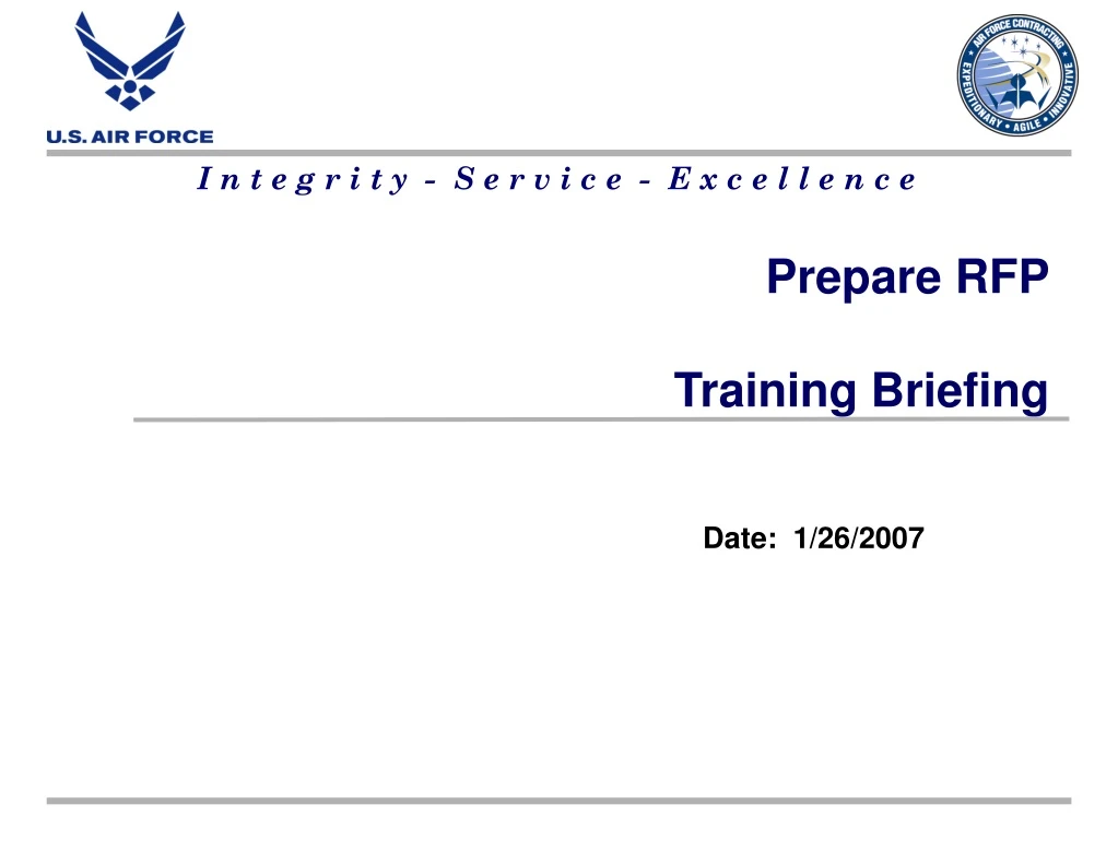 prepare rfp training briefing