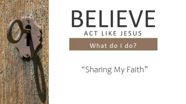 “Sharing My Faith”