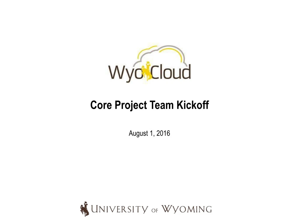 core project team kickoff