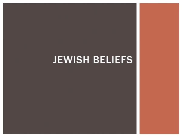 Jewish Beliefs