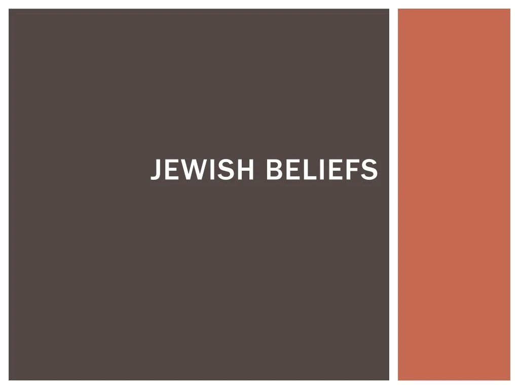 jewish beliefs