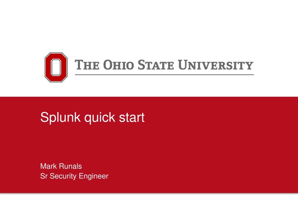 splunk quick start