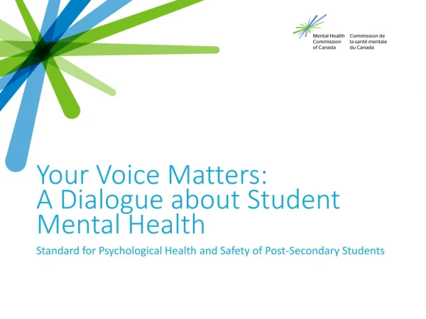 Your Voice Matters: A Dialogue about Student Mental Health