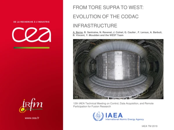 From Tore Supra to WEST: Evolution of the CODAC infrastructure